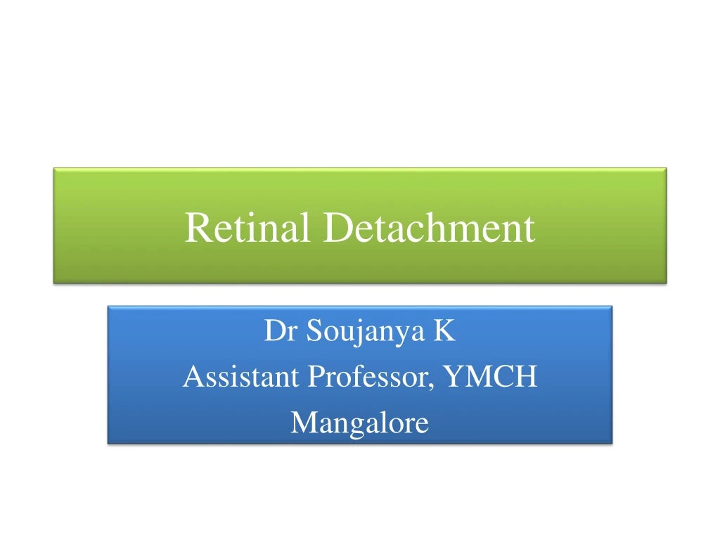 retinal detachment