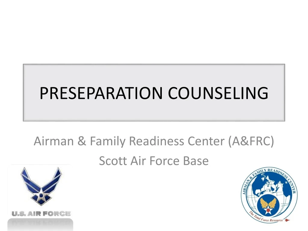 preseparation counseling