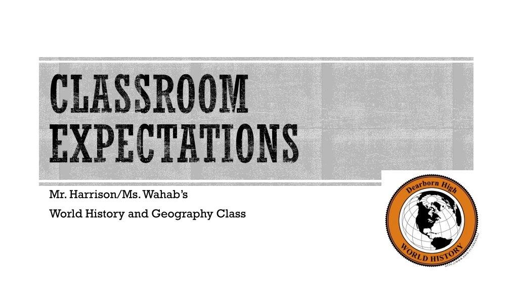 classroom expectations