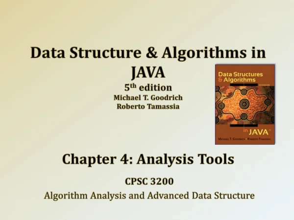 CPSC 3200 Algorithm Analysis and Advanced Data Structure