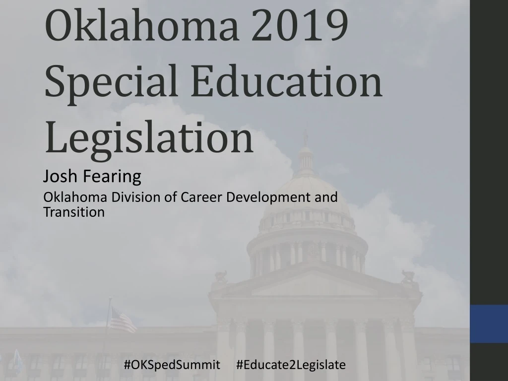 oklahoma 2019 special education legislation