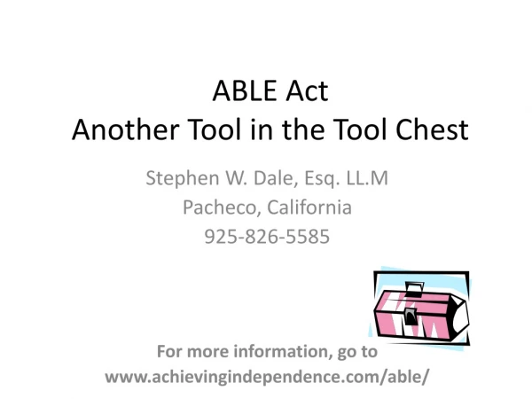 ABLE Act Another Tool in the Tool Chest