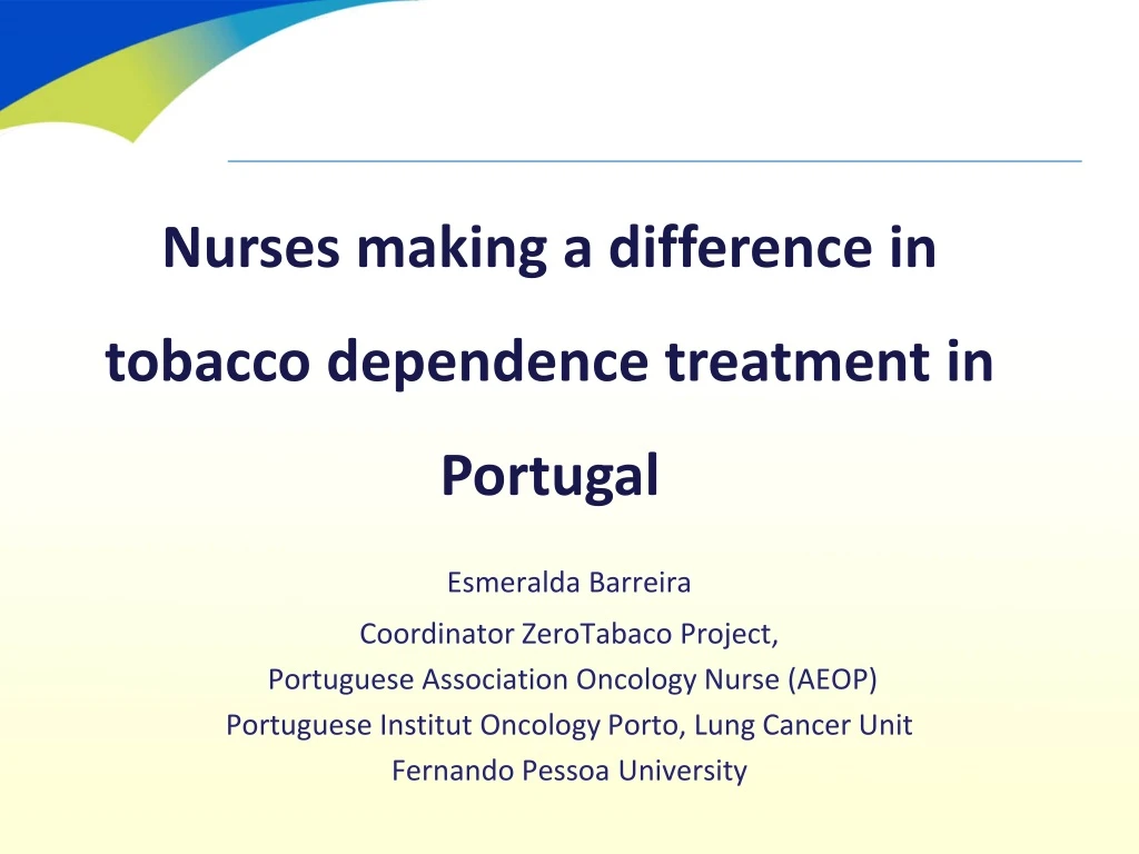 nurses making a difference in tobacco dependence