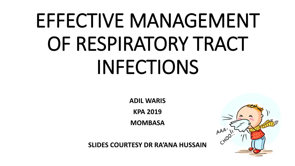 effective management of respiratory tract infections