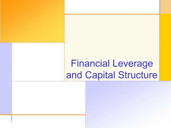 Financial Leverage and Capital Structure