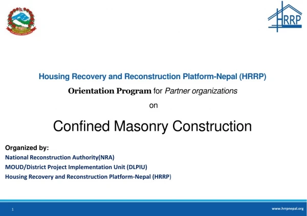 Organized by: National Reconstruction Authority(NRA)