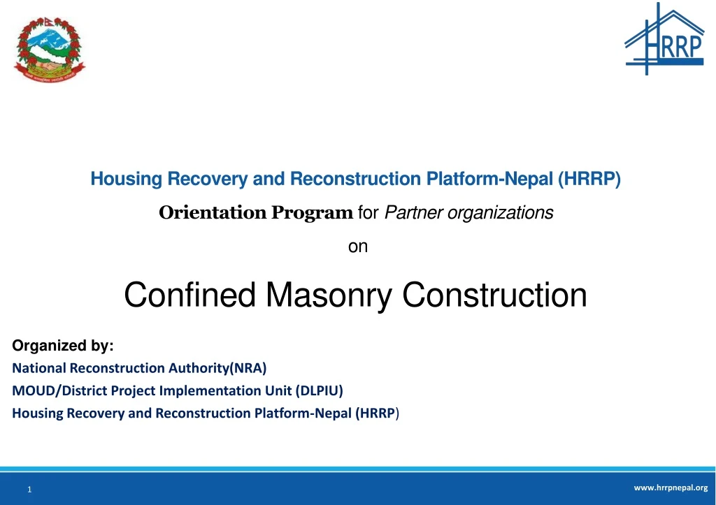 housing recovery and reconstruction platform