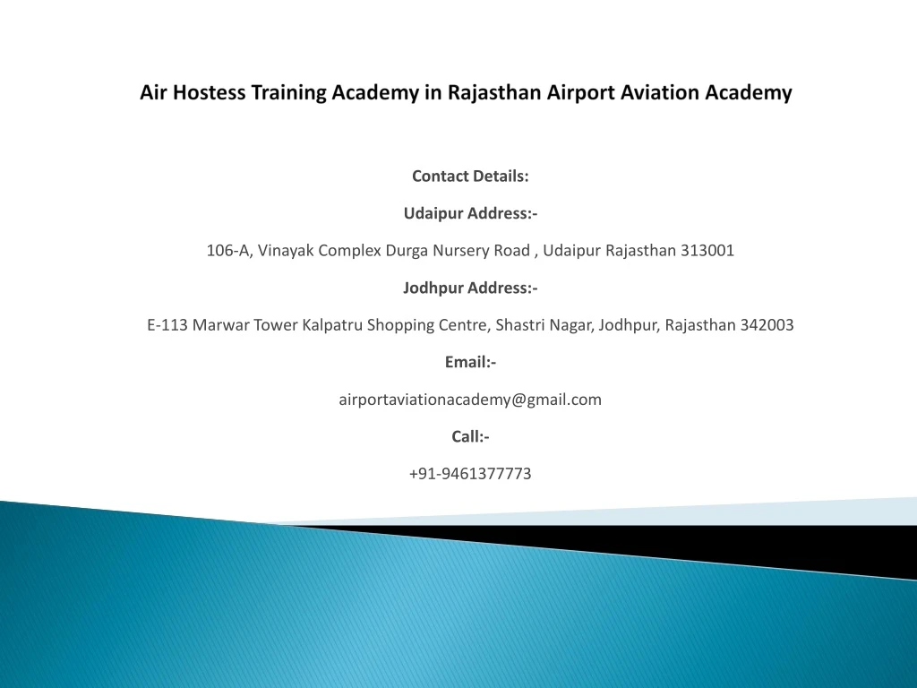 air hostess training academy in rajasthan airport aviation academy