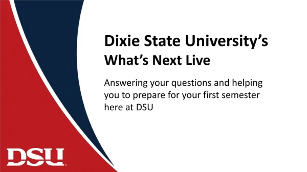Dixie State University’s What’s Next Live