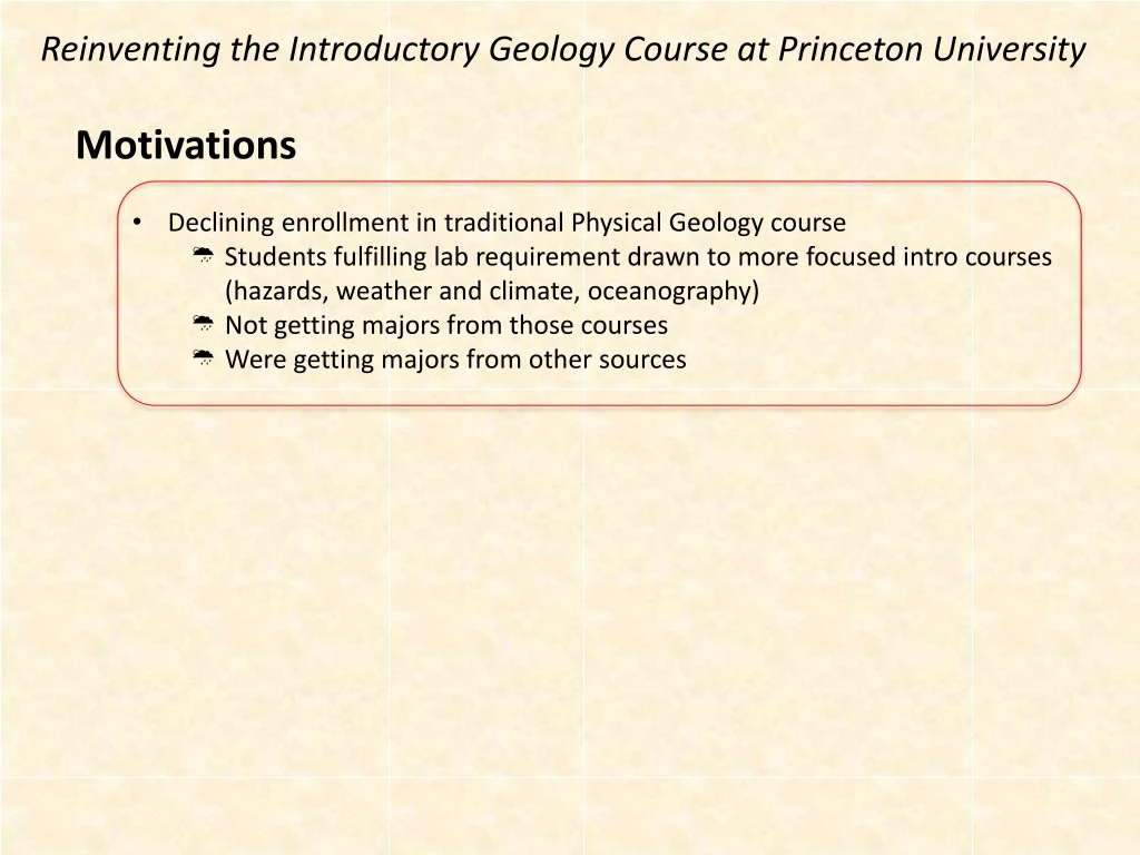 reinventing the introductory geology course