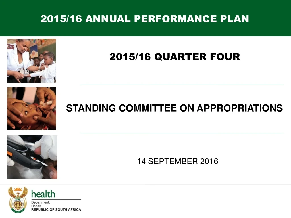 2015 16 annual performance plan