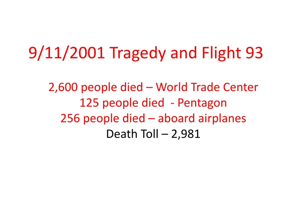 9 11 2001 tragedy and flight 93