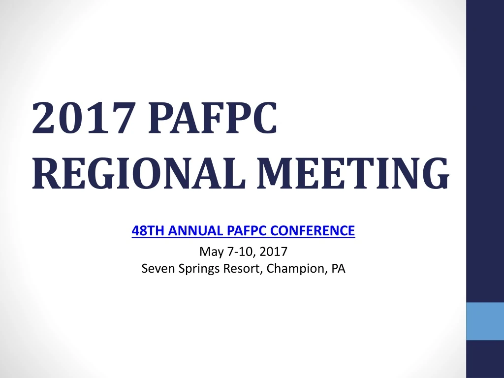 2017 pafpc regional meeting