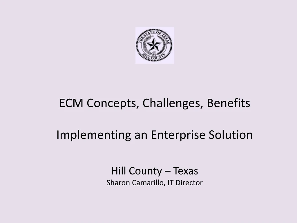 ecm concepts challenges benefits implementing