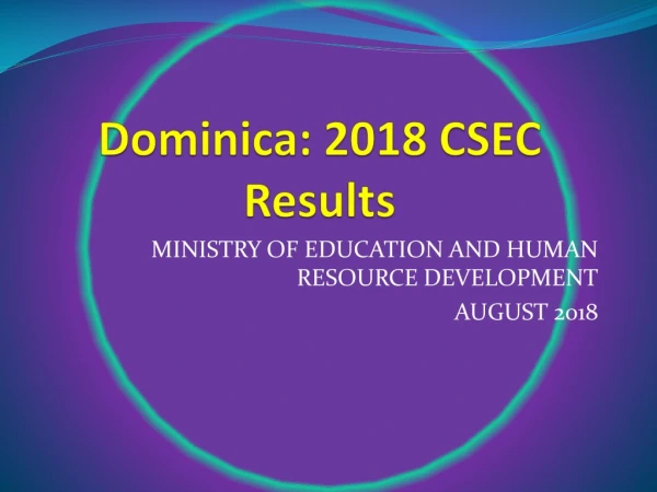 Dominica: 2018 CSEC Results