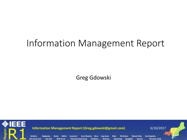 Information Management Report