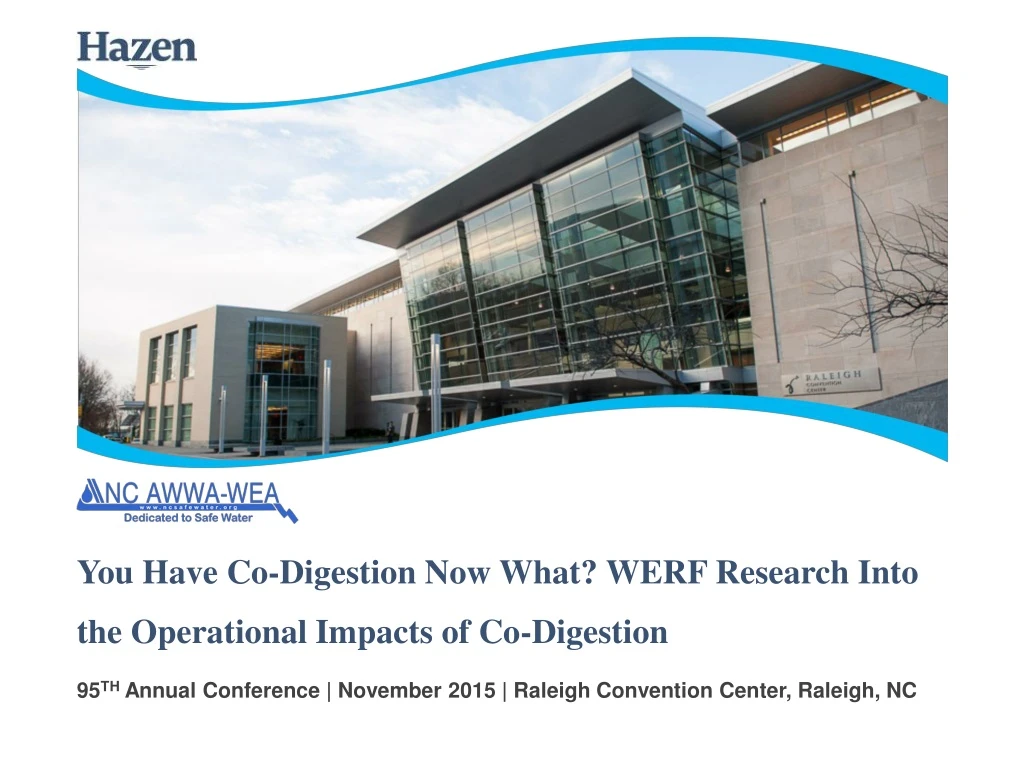 you have co digestion now what werf research into the operational impacts of co digestion