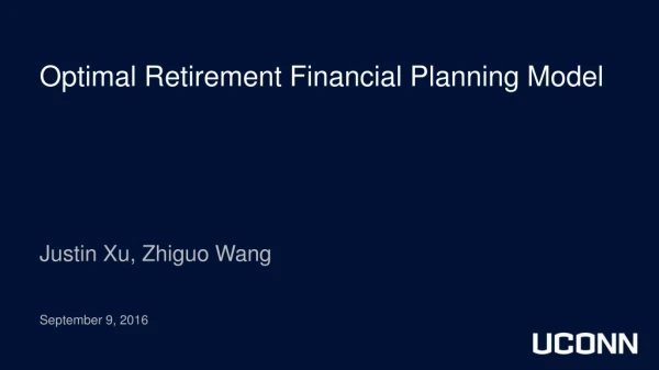Optimal Retirement Financial Planning Model