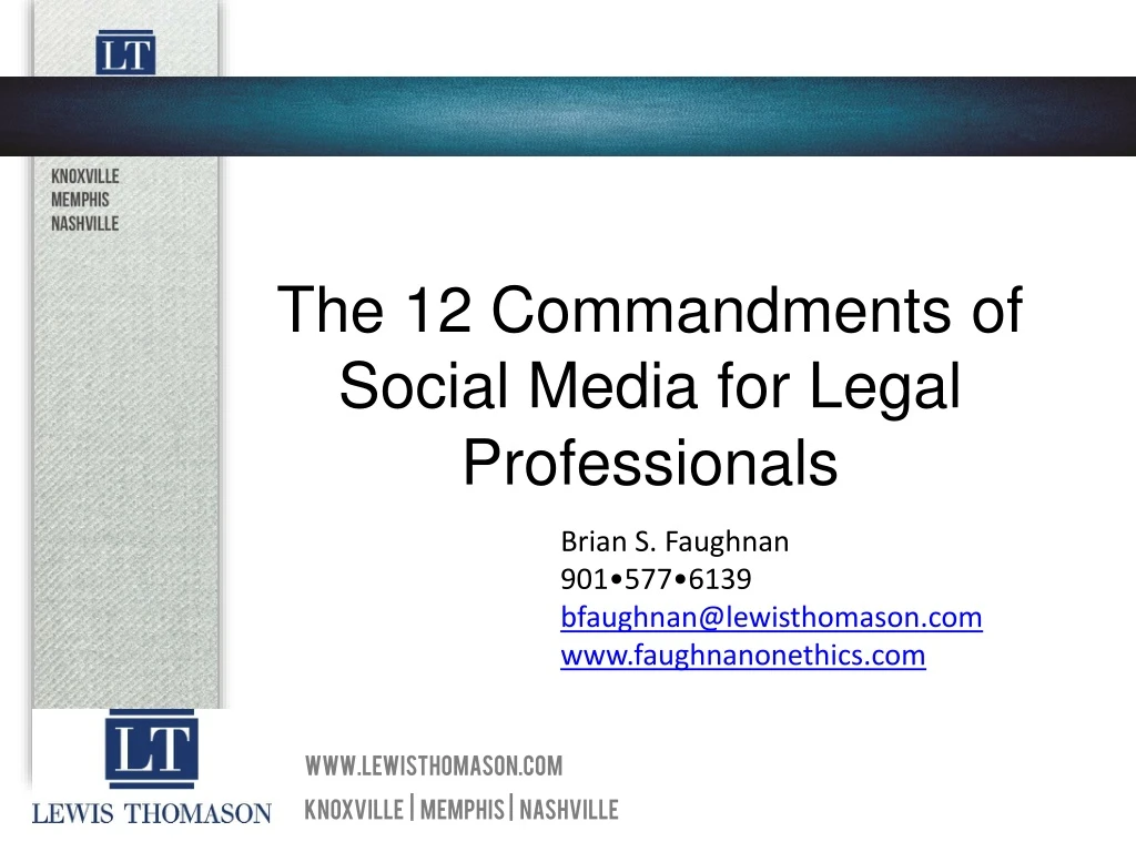 the 12 commandments of social media for legal