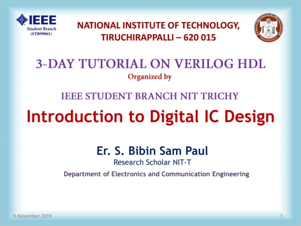 Introduction to Digital IC Design