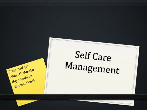 Self Care Management