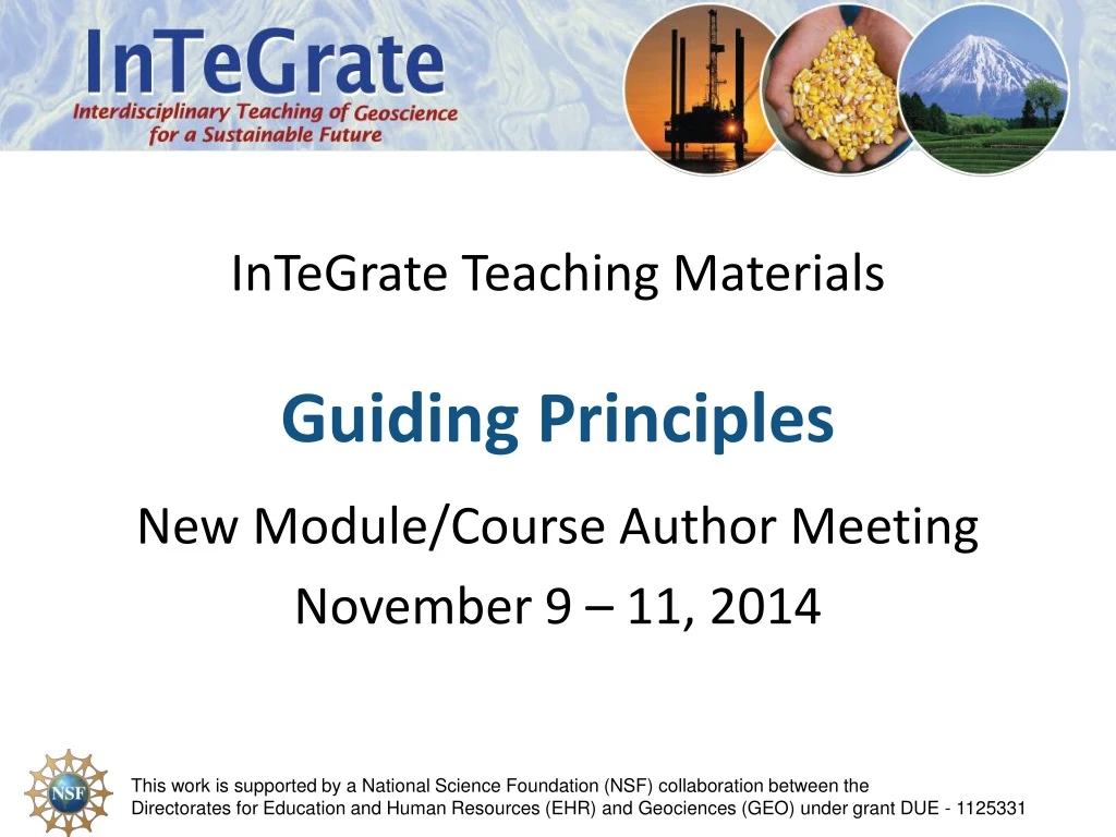 integrate teaching materials guiding principles