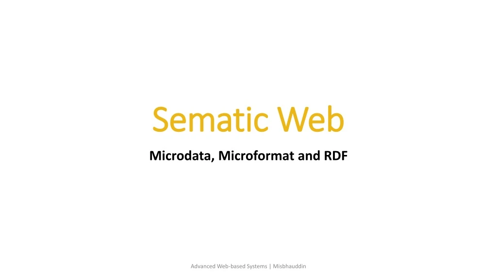 sematic web