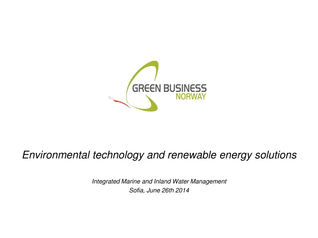 environmental technology and renewable energy