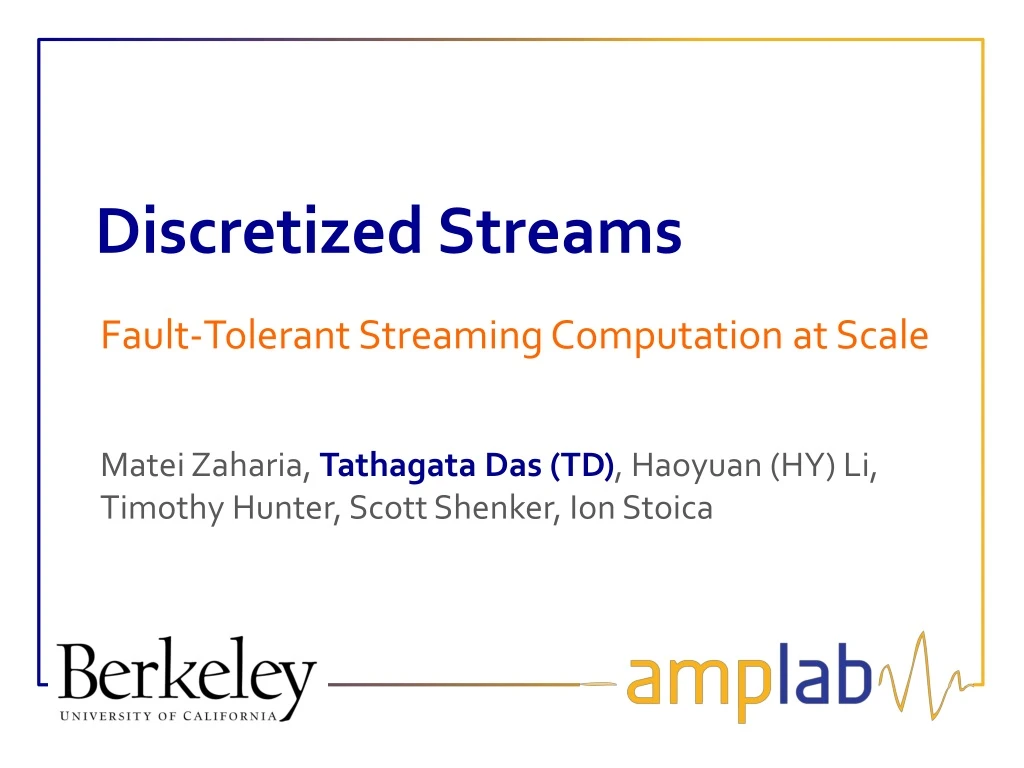 discretized streams