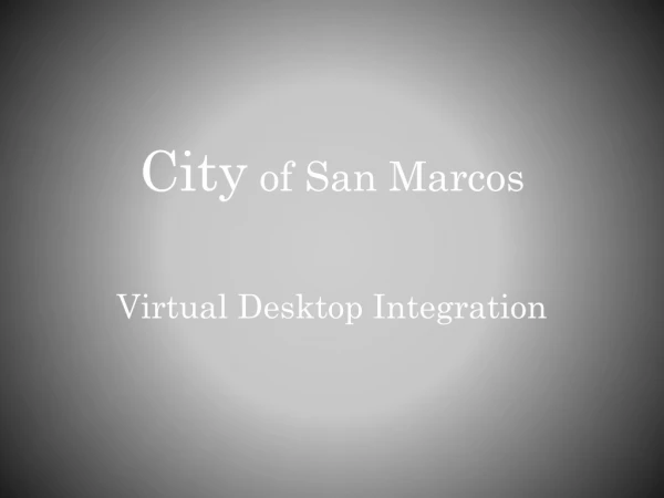 City of San Marcos