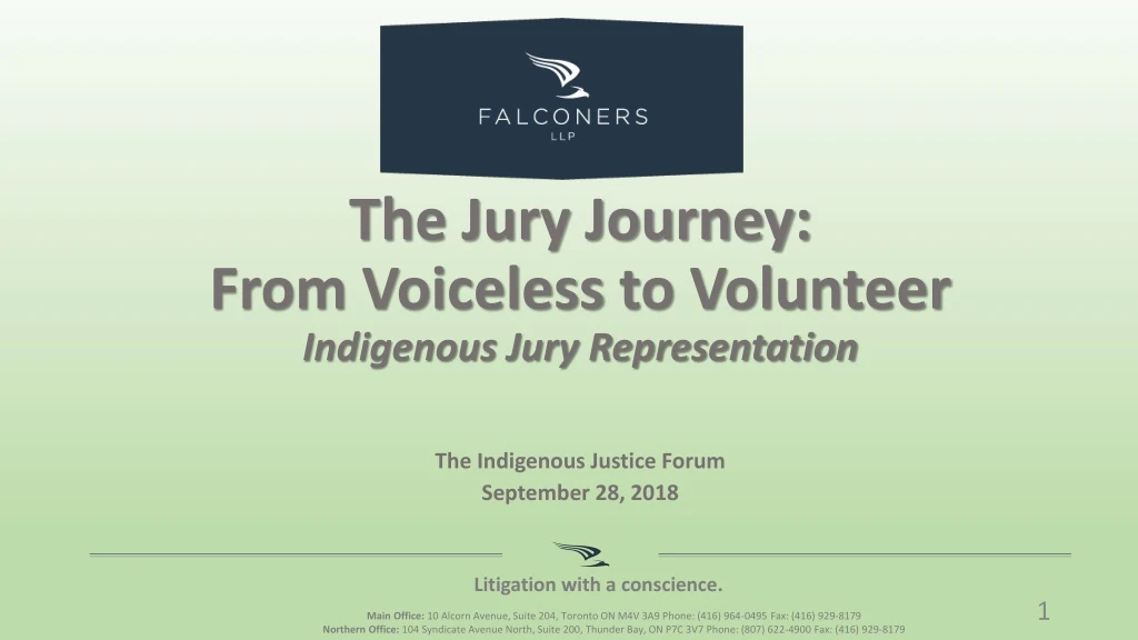 the jury journey from voiceless to volunteer indigenous jury representation