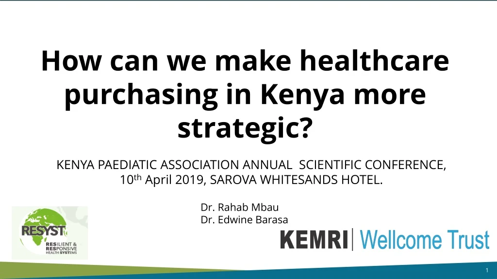 how can we make healthcare purchasing in kenya