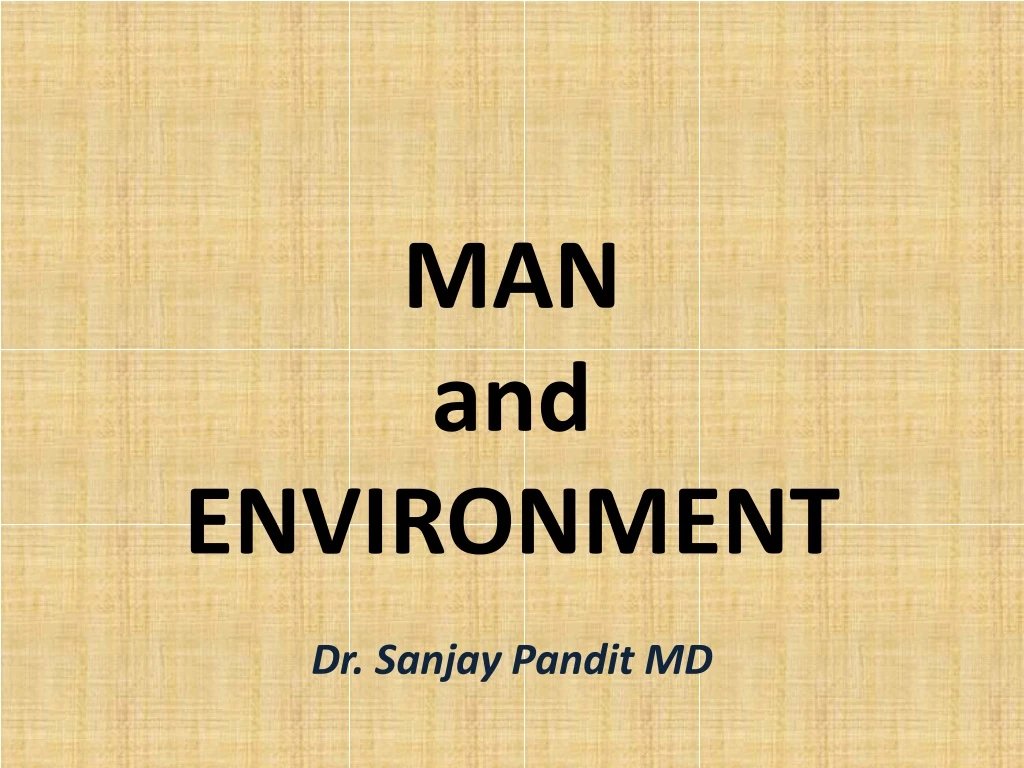 man and environment