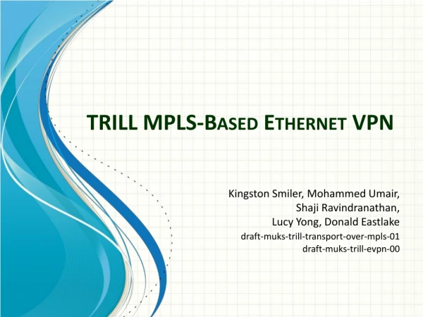 TRILL MPLS-Based Ethernet VPN