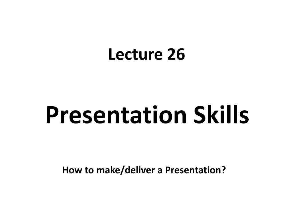 presentation skills