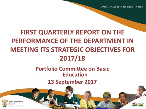 Portfolio Committee on Basic Education 13 September 2017
