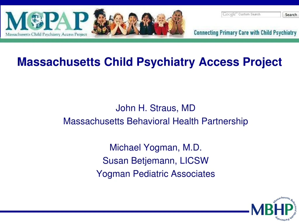 massachusetts child psychiatry access project