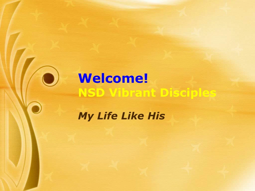 welcome nsd vibrant disciples