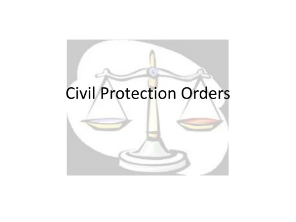 Civil Protection Orders