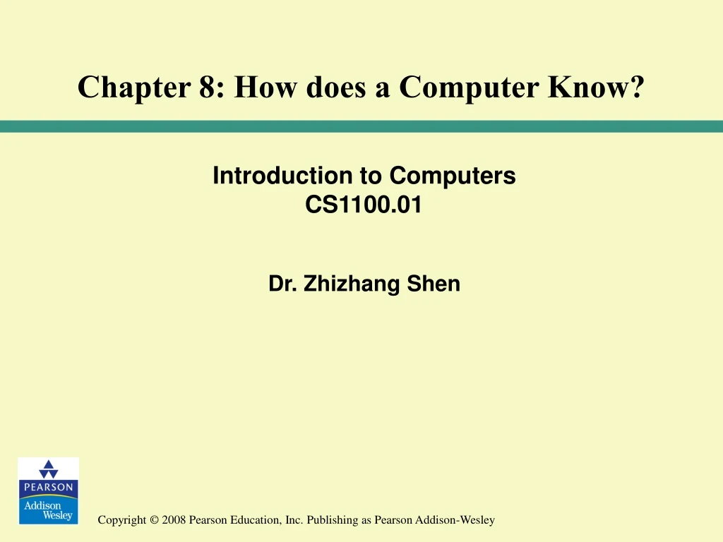 chapter 8 how does a computer know