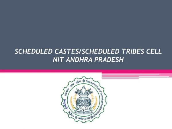 SCHEDULED CASTES/SCHEDULED TRIBES CELL NIT ANDHRA PRADESH