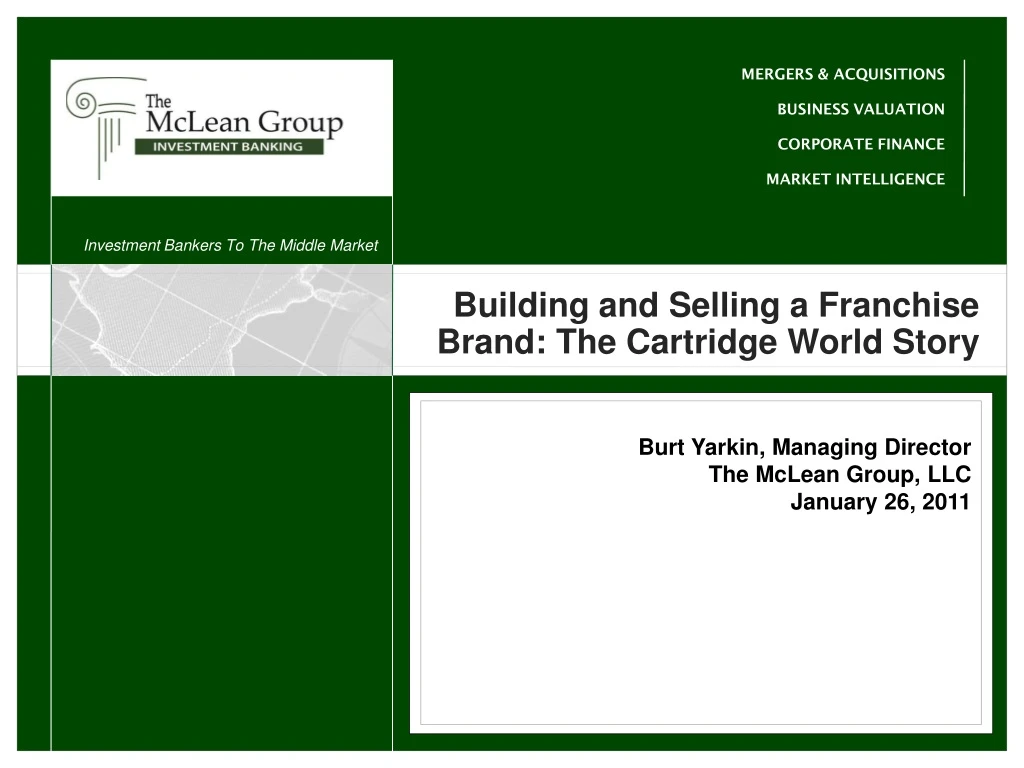 building and selling a franchise brand the cartridge world story