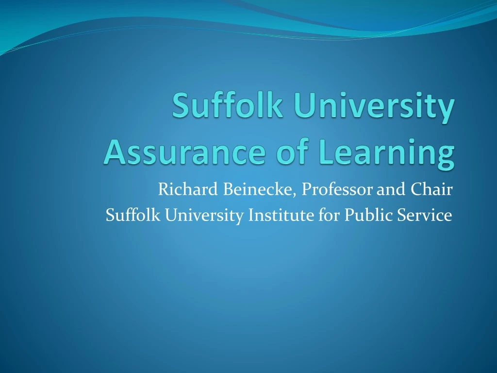 suffolk university assurance of learning