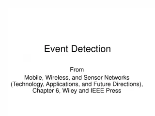 Event Detection - slide 1