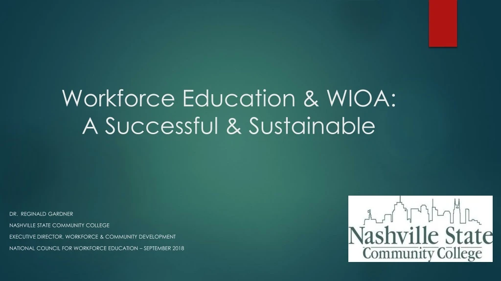 workforce education wioa a successful sustainable