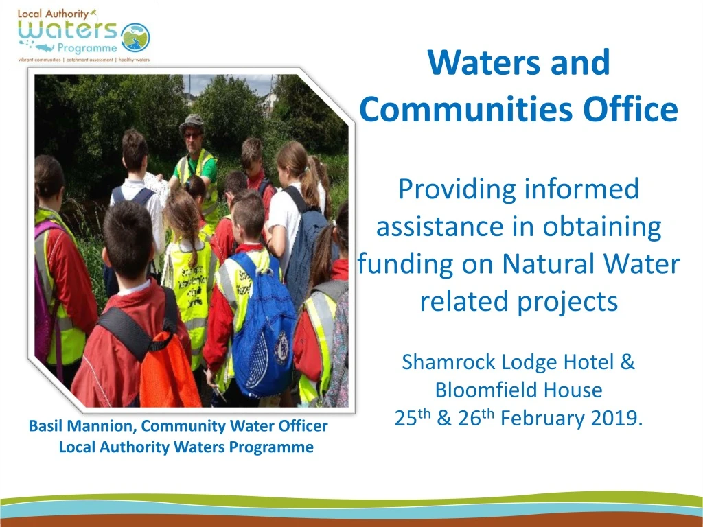 waters and communities office providing informed