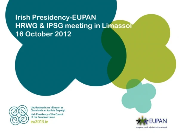 Irish Presidency-EUPAN HRWG &amp; IPSG meeting in Limassol 16 October 2012