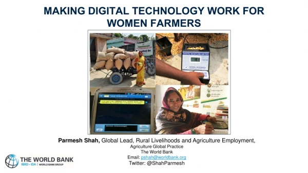 Making Digital technology work for women farmers