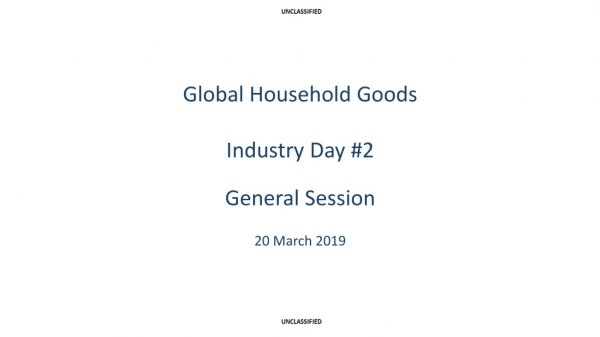 Global Household Goods Industry Day #2 General Session 20 March 2019