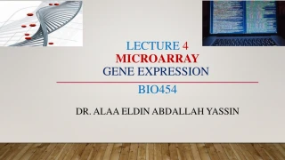 Microarray Gene Expression Analysis - slide 1